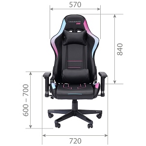 Игровое компьютерное кресло CHAIRMAN CH32 экокожа, черный